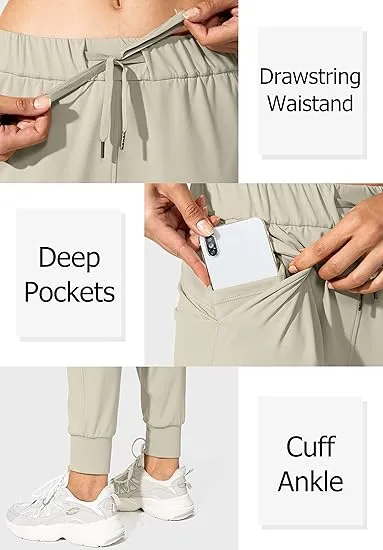 7PACK-Women'S Athletic Pants With Adjustable Drawstring Pockets For Running, Lounging, Workout, And Jogging