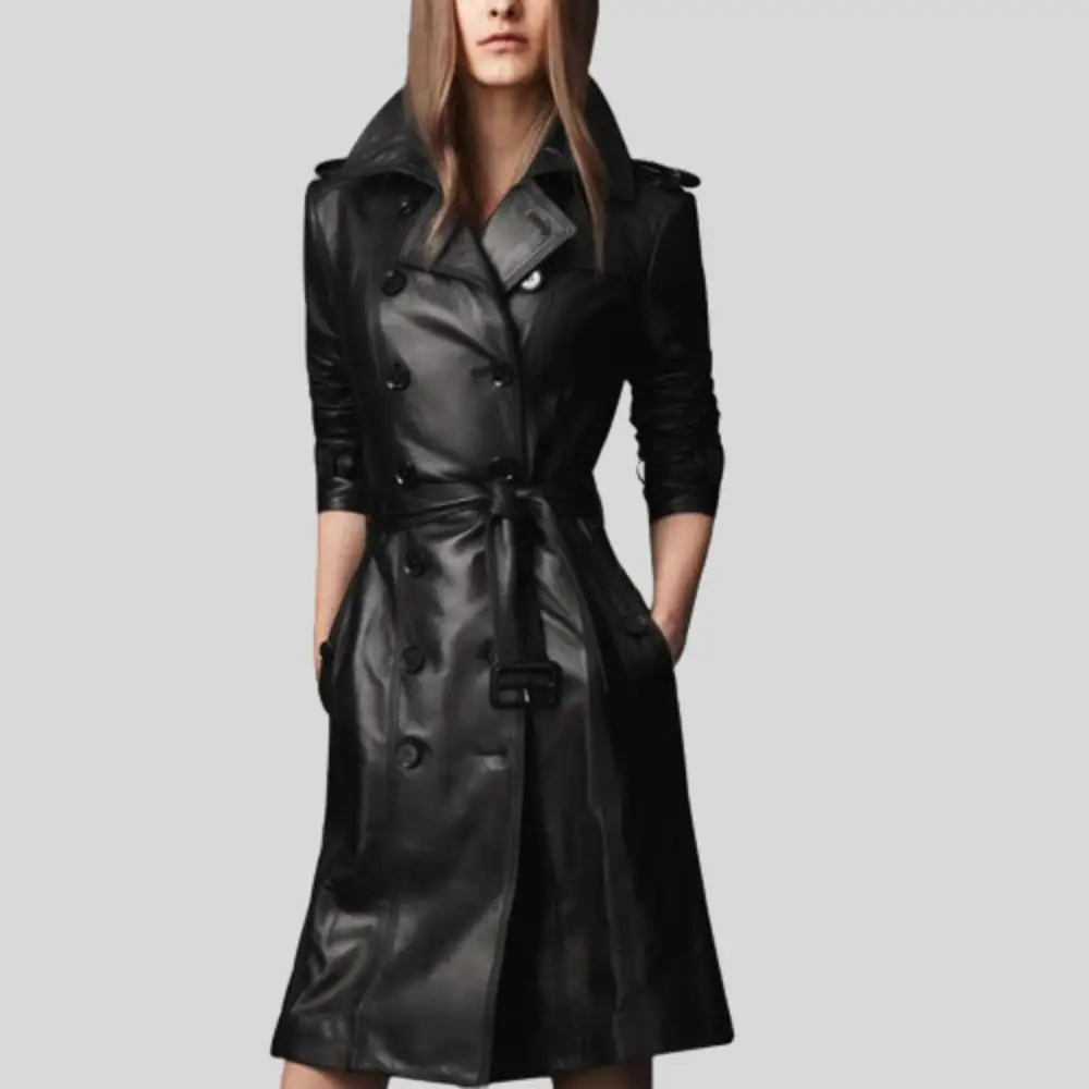 Slim Fit Double Breasted Trench Coat