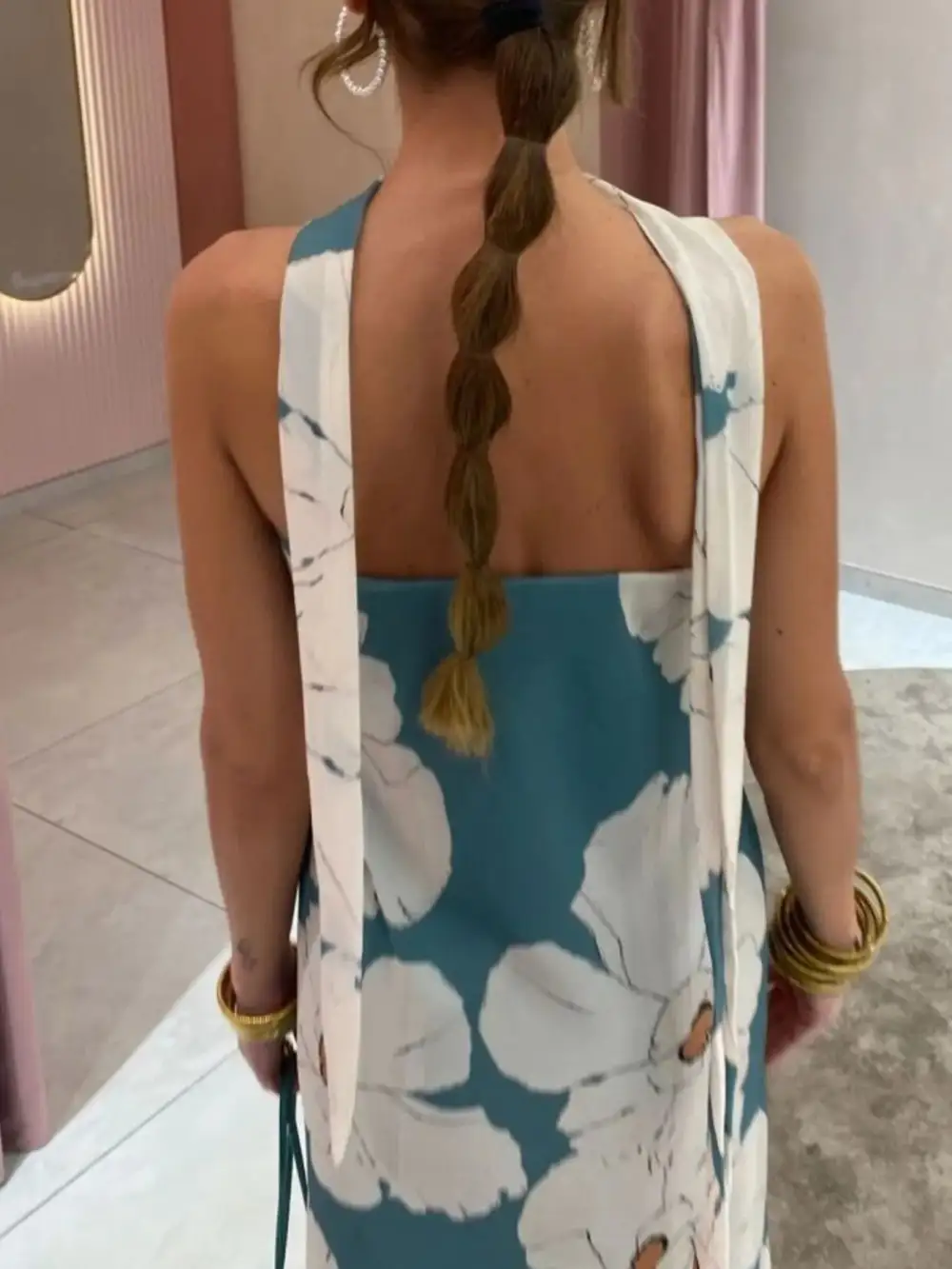 Smooth Finish Printed Maxi Dress
