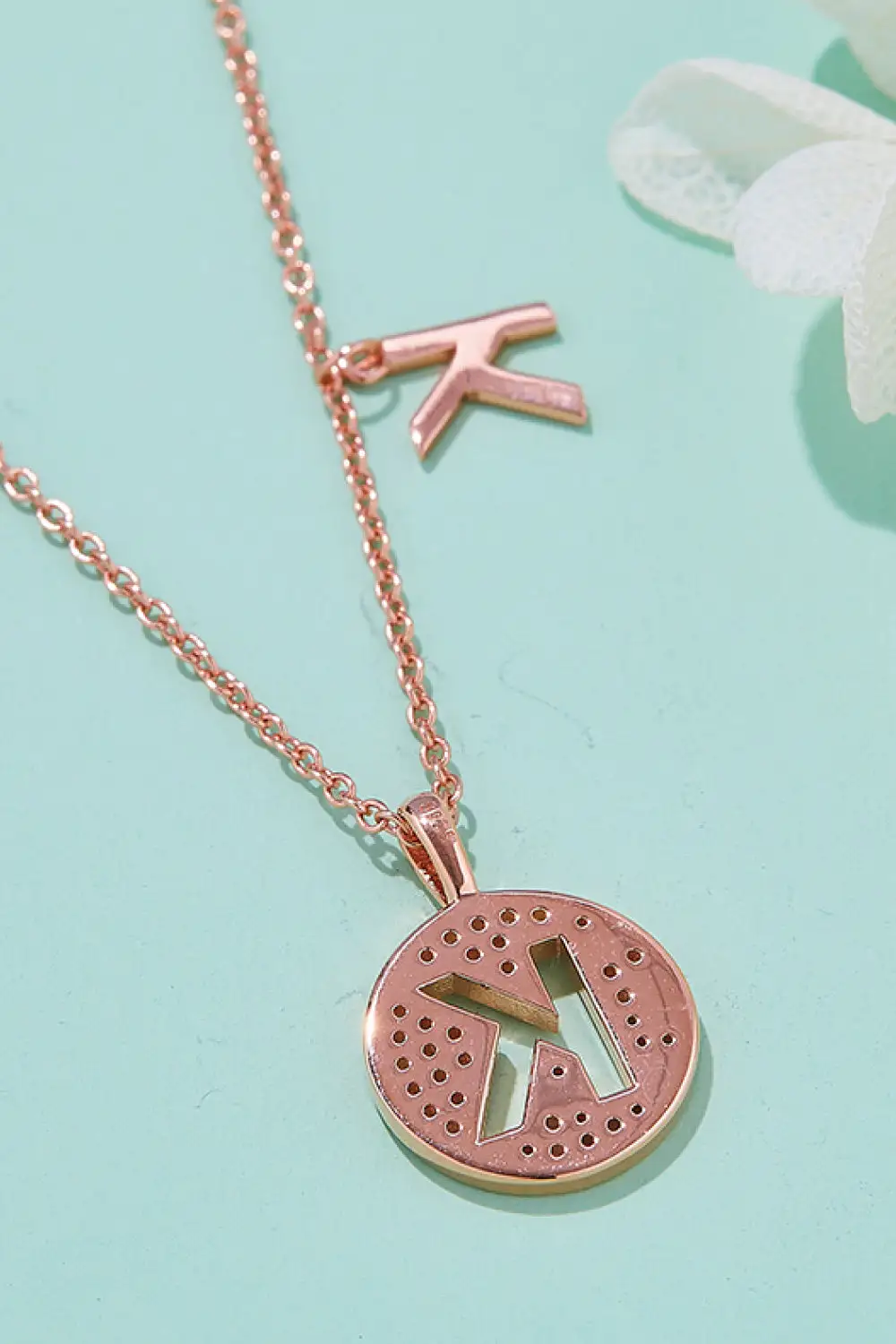 Moissanite K To T Pendant Necklace