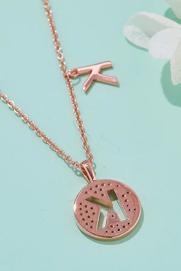 Moissanite K To T Pendant Necklace