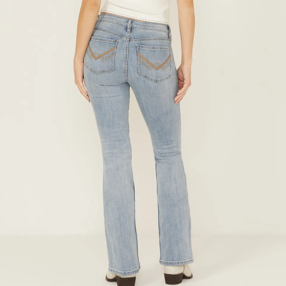 Classic Mid Rise Bootcut Stretch Denim Jeans
