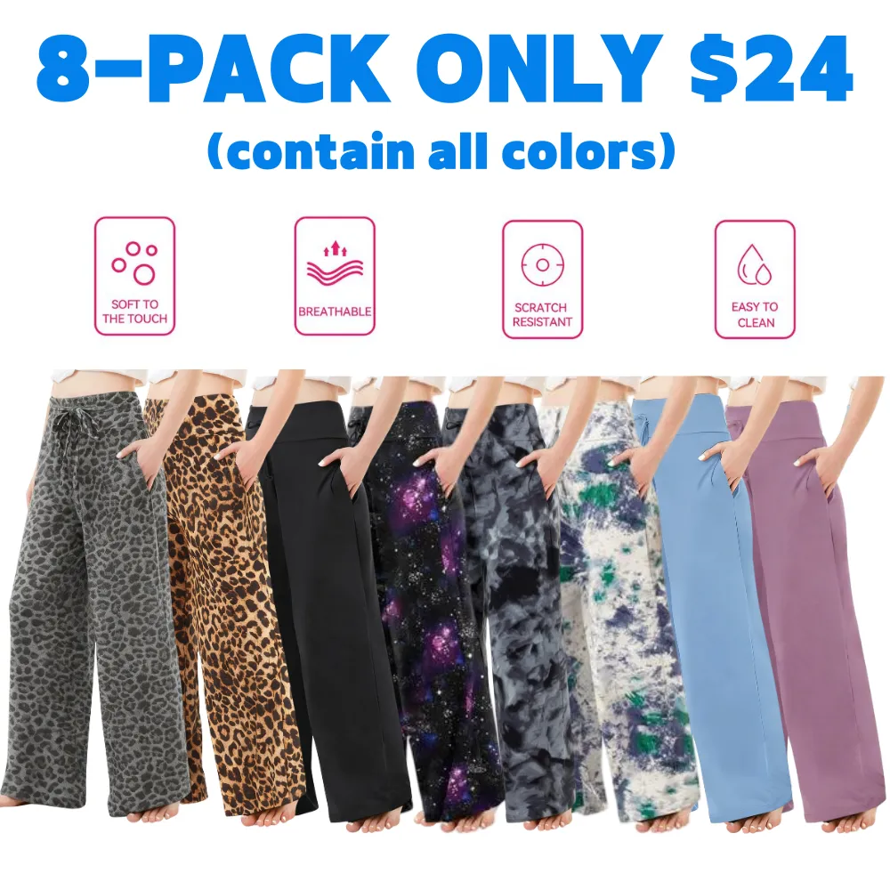 Women's Wide Leg Pants with Pockets – High waisted Loose Fit Sweatpants for Yoga