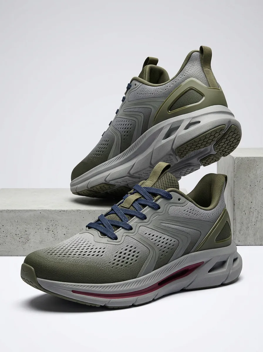 Men's Trail Mesh Breathable Athletic Running Sneakers
