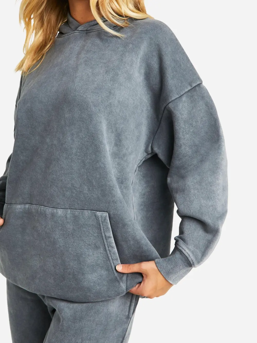 WASHED CHARCOAL OVERSIZED HOODIE