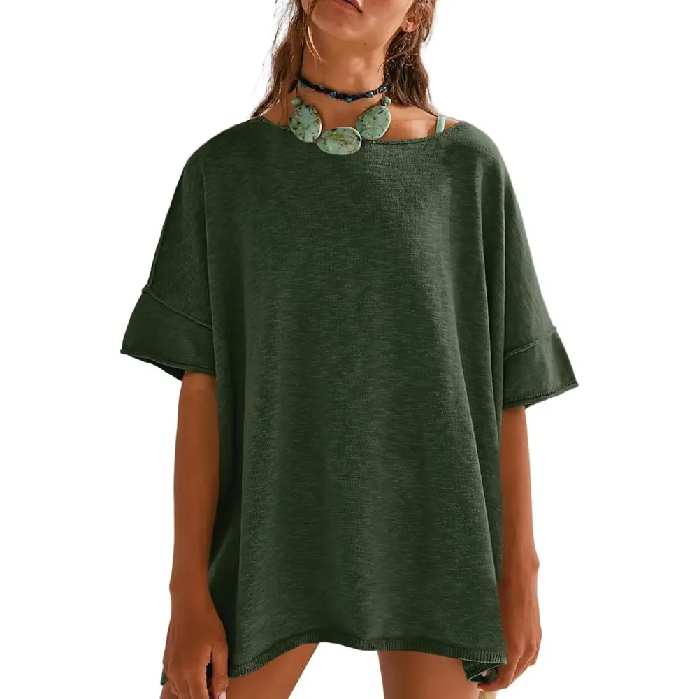 Women’s Oversized Short Sleeve Tunic Tee