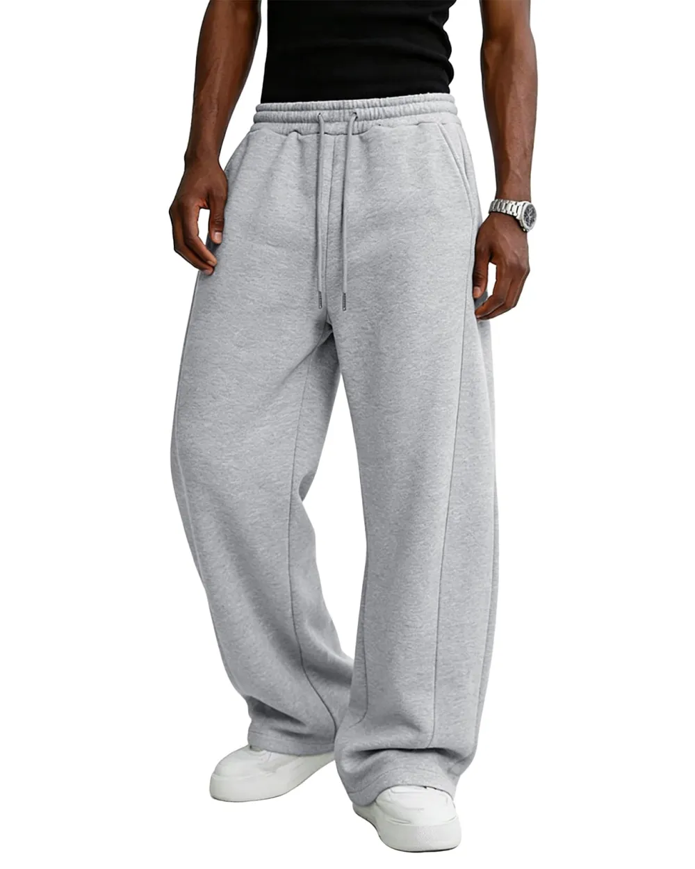 Men's Baggy Sweatpants - Light Gray