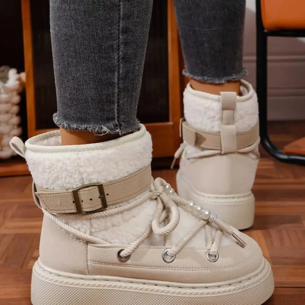 Refined Lace Up Platform Boots