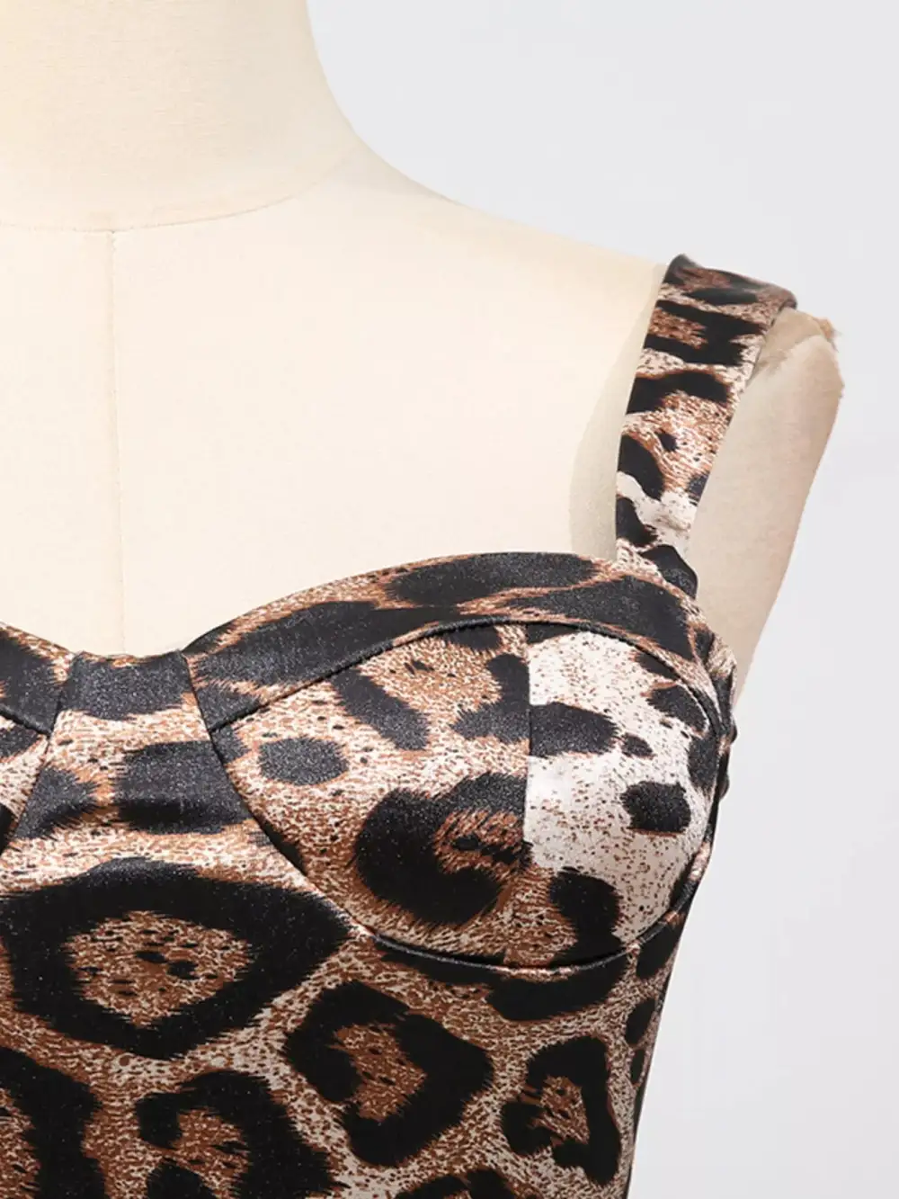 Animal Print Slit Midi Dress