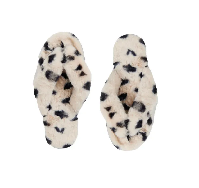 Wild Cheetah Faux Fur Slippers