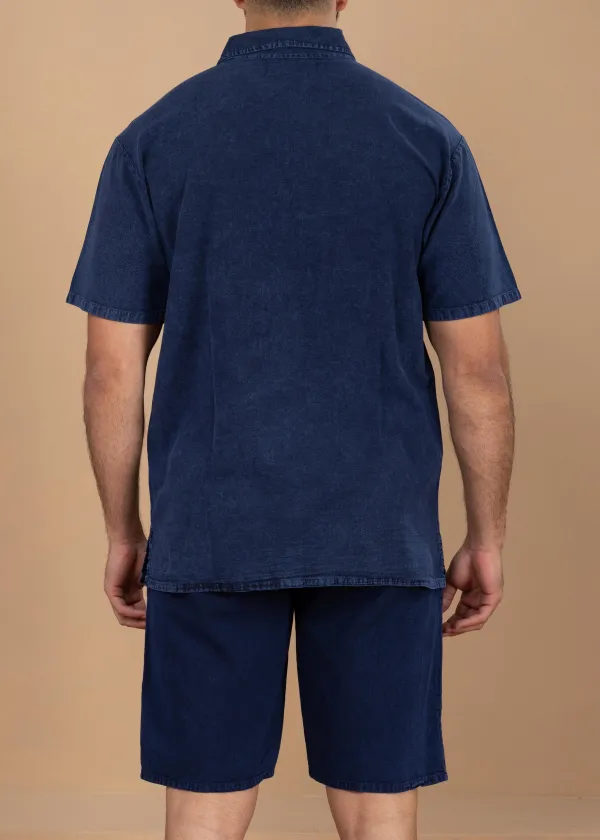 Tropical Pocket Front Long Sleeve Button Shirt