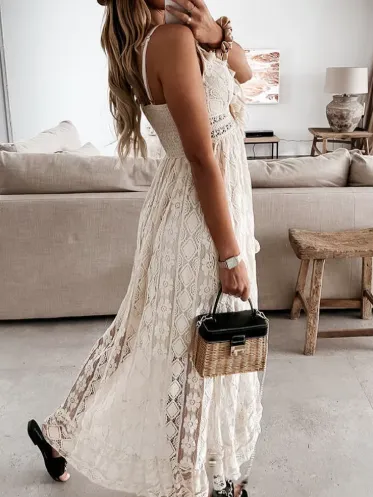 Polished Refined Women's Lace Midi Dress