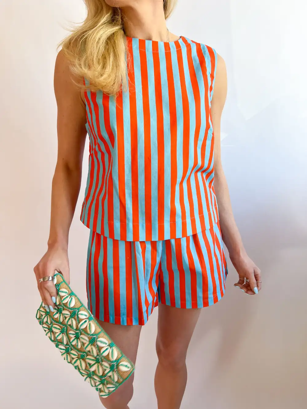 Printed Striped Tank Top