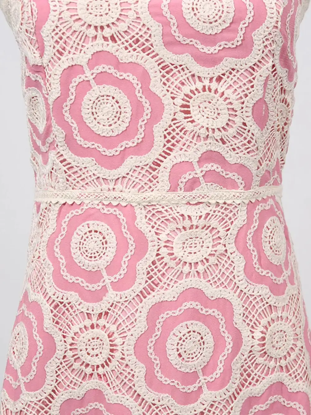 Lace Tiered Sleeveless Midi Dress