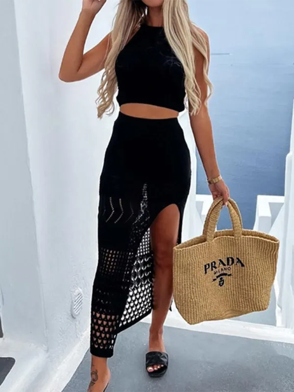 Cropped Fitted Coordinated Set