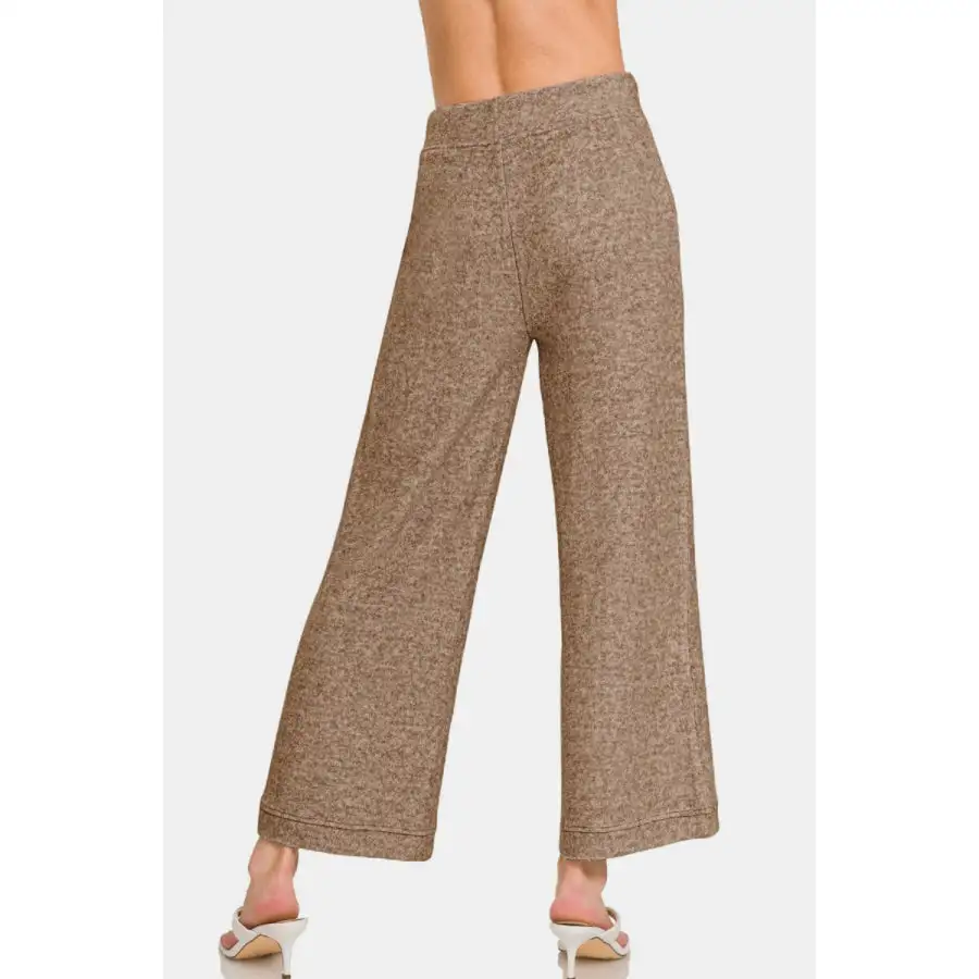 Drawstring Hacci Cropped Pants