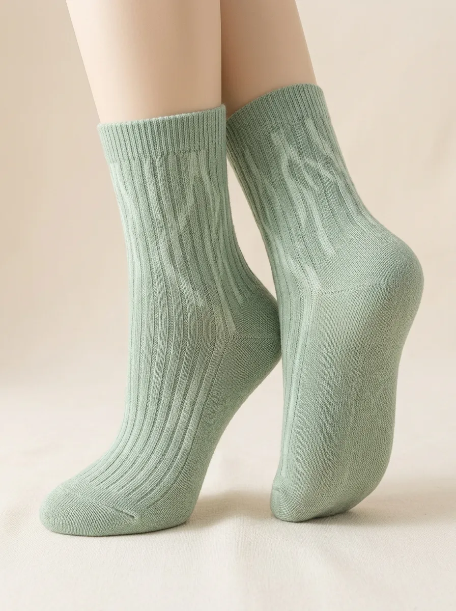 Relaxed Ribbed Casual Socks