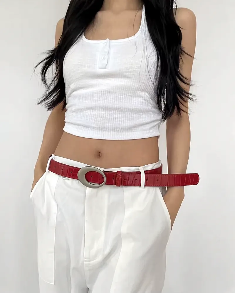 Classic Oval Buckle Women's Belt