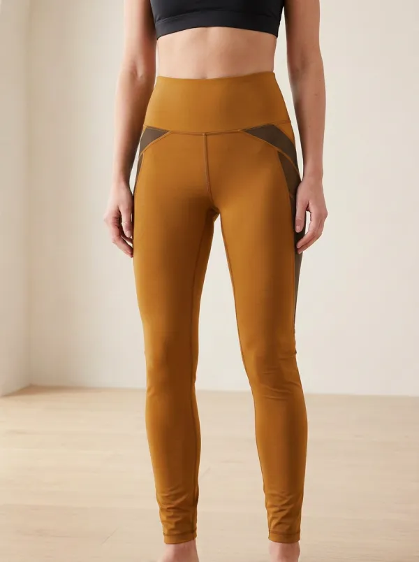 Women's High-Waisted Colorblock Print Leggings