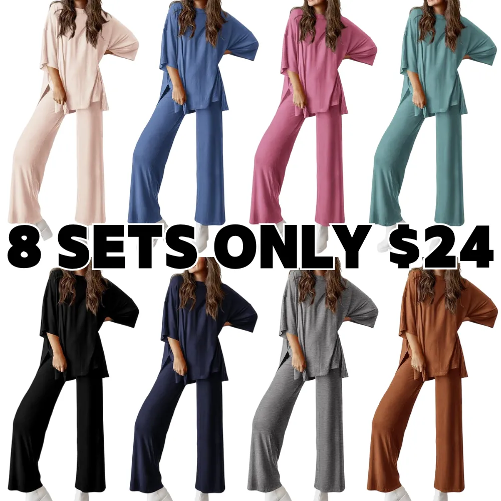 Women's 2-Piece Outfits Short Sleeve