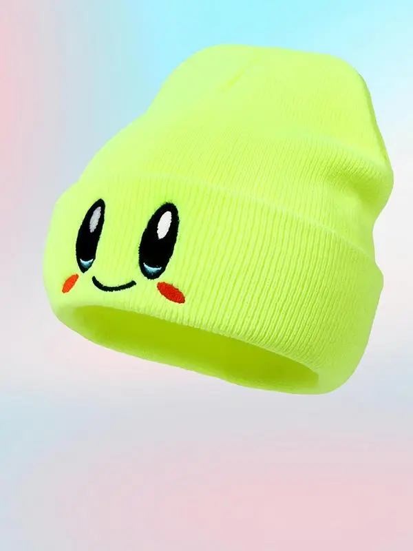 🧢 Cute Cartoon Embroidery Beanie Hat  Soft · Warm · Stylish — Perfect for Fall & Winter