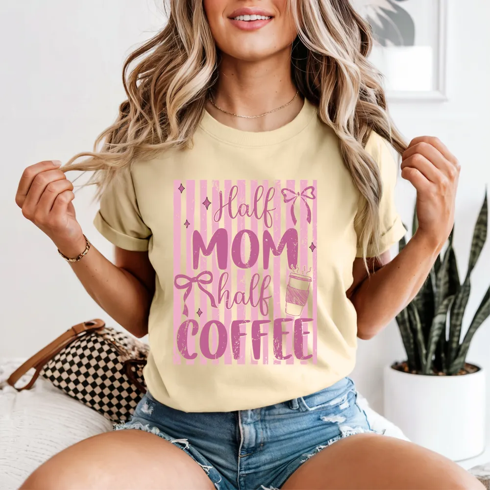 Mom Coffee Graphic Garment Dyed Tee