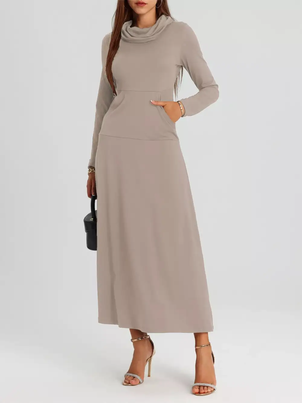 Finish Long Sleeve Midi Dress