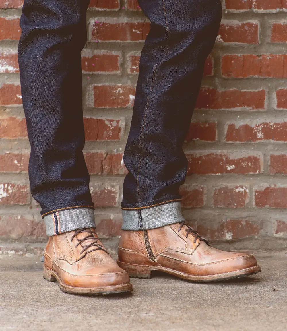 Apron-Toe Lace-Up Ankle Boots