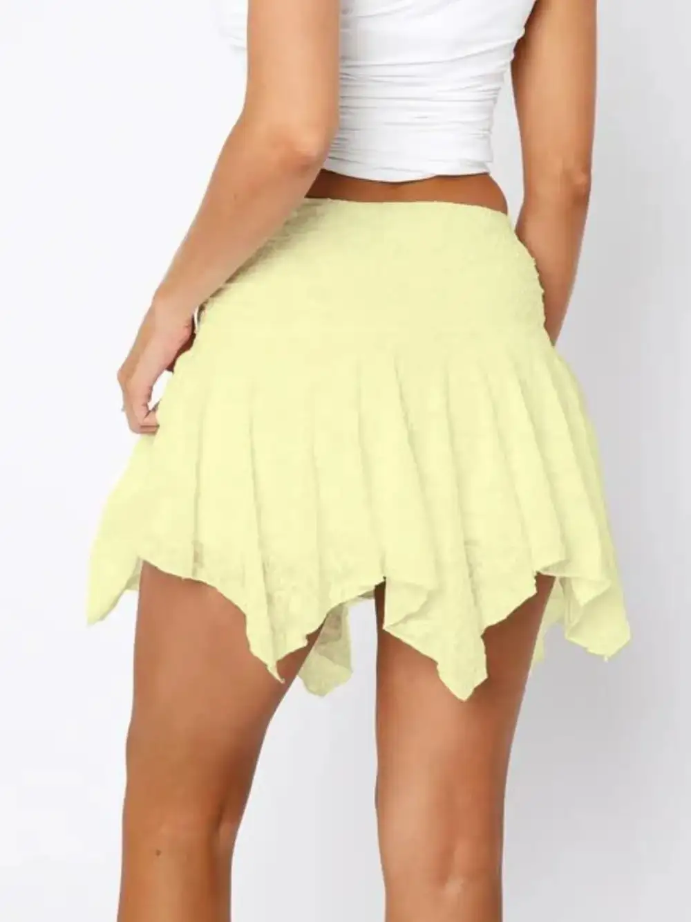 Practical Ruffle Trim Lace Detail Skirt