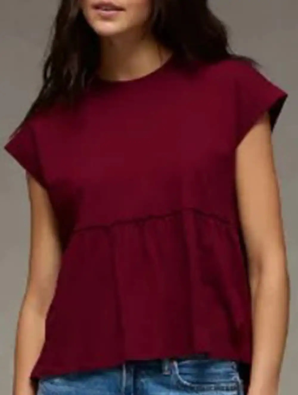Babydoll Style Thin Top With Back Tie