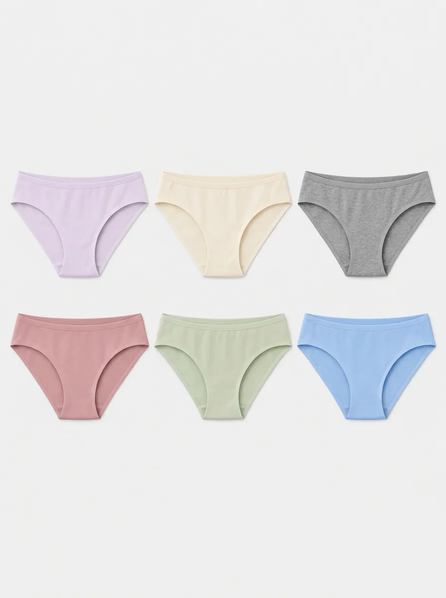 Women's Assorted Color Mid-Rise Briefs 6-Pack