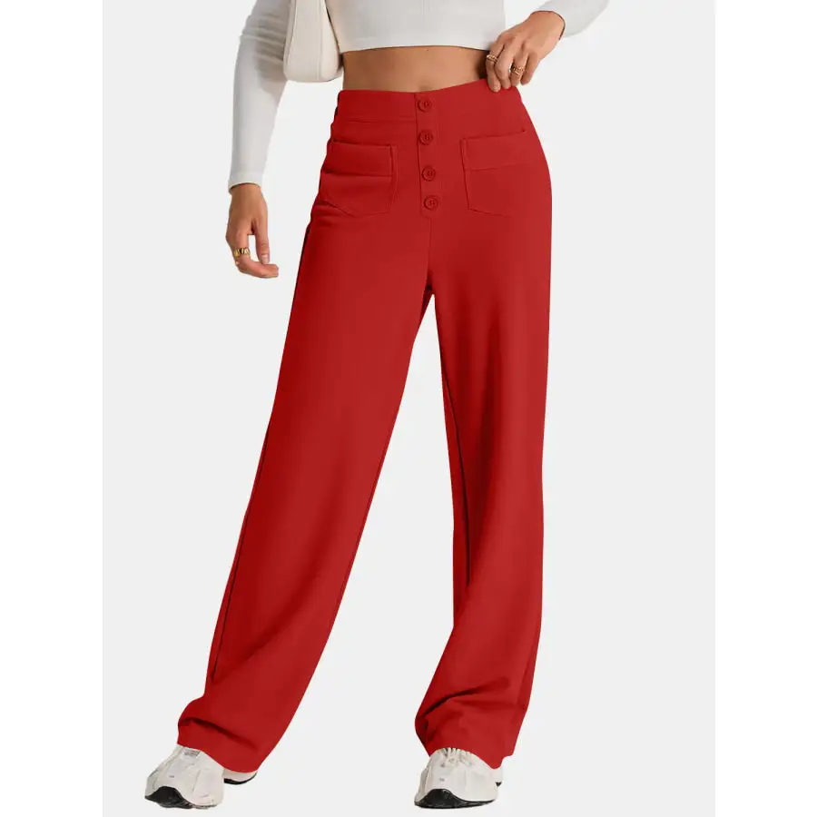 Chic High Waist Wide Leg Pants