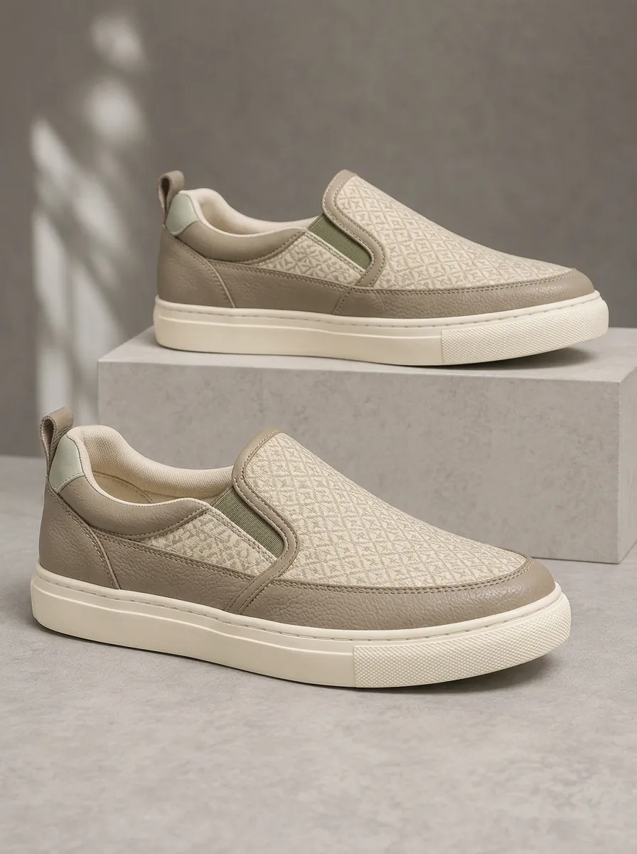 Men's Contemporary Geometric Pattern Patterned Slip-on Skate Inspired Skate Shoes
