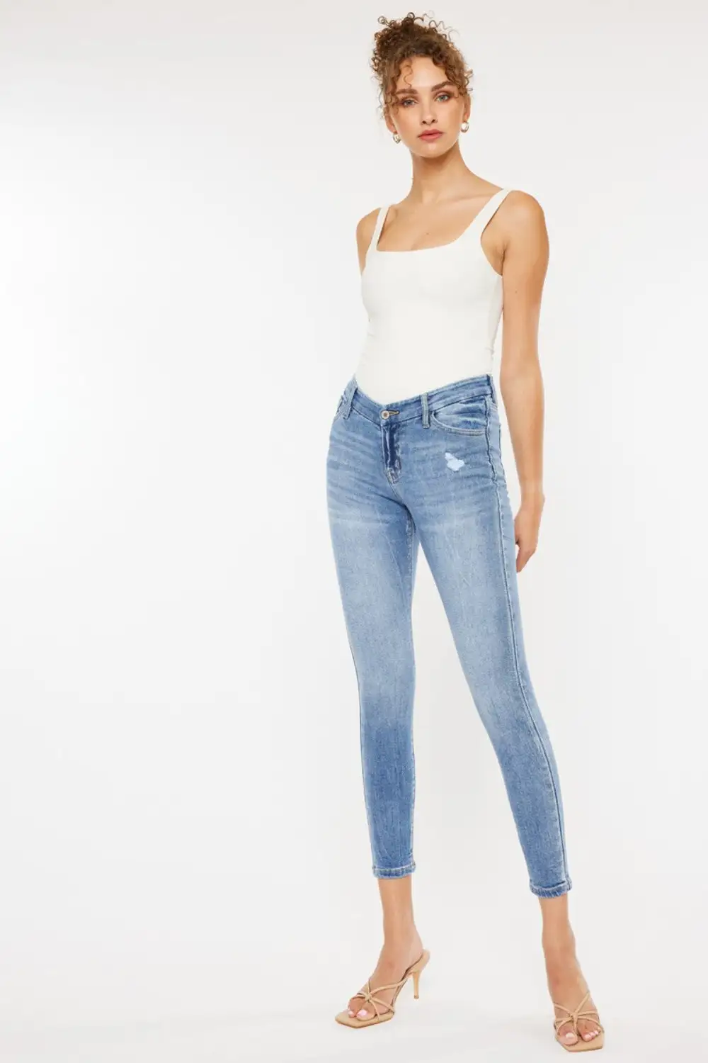 Soft High Waist Skinny Denim Jeans