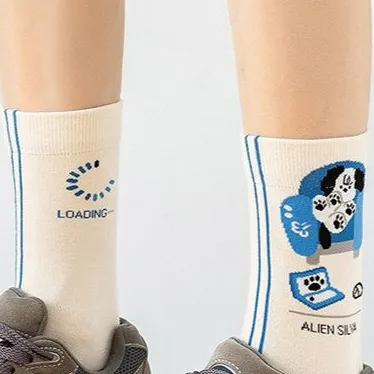 Lazy Dog Loading Crew Socks