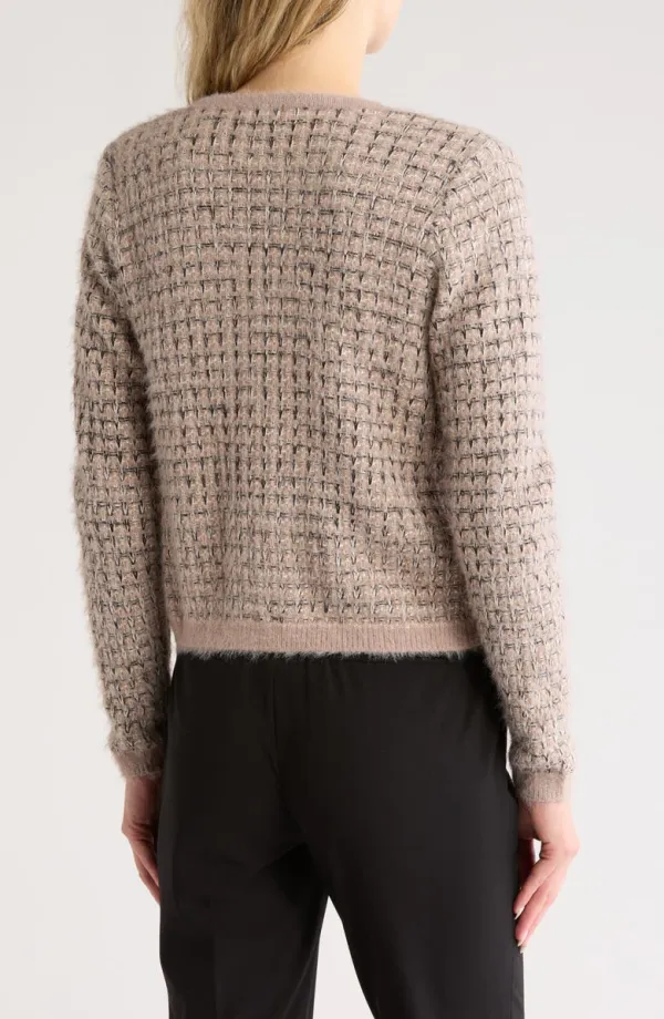 Textured Cardigan Sweater