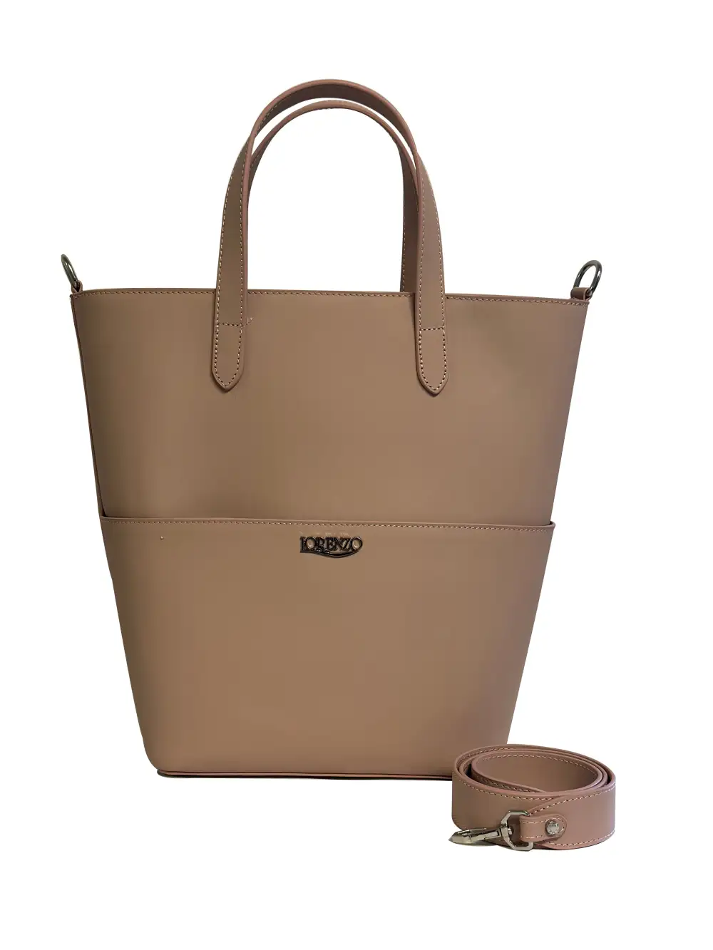 Clean Line Shoulder Leather Handbag