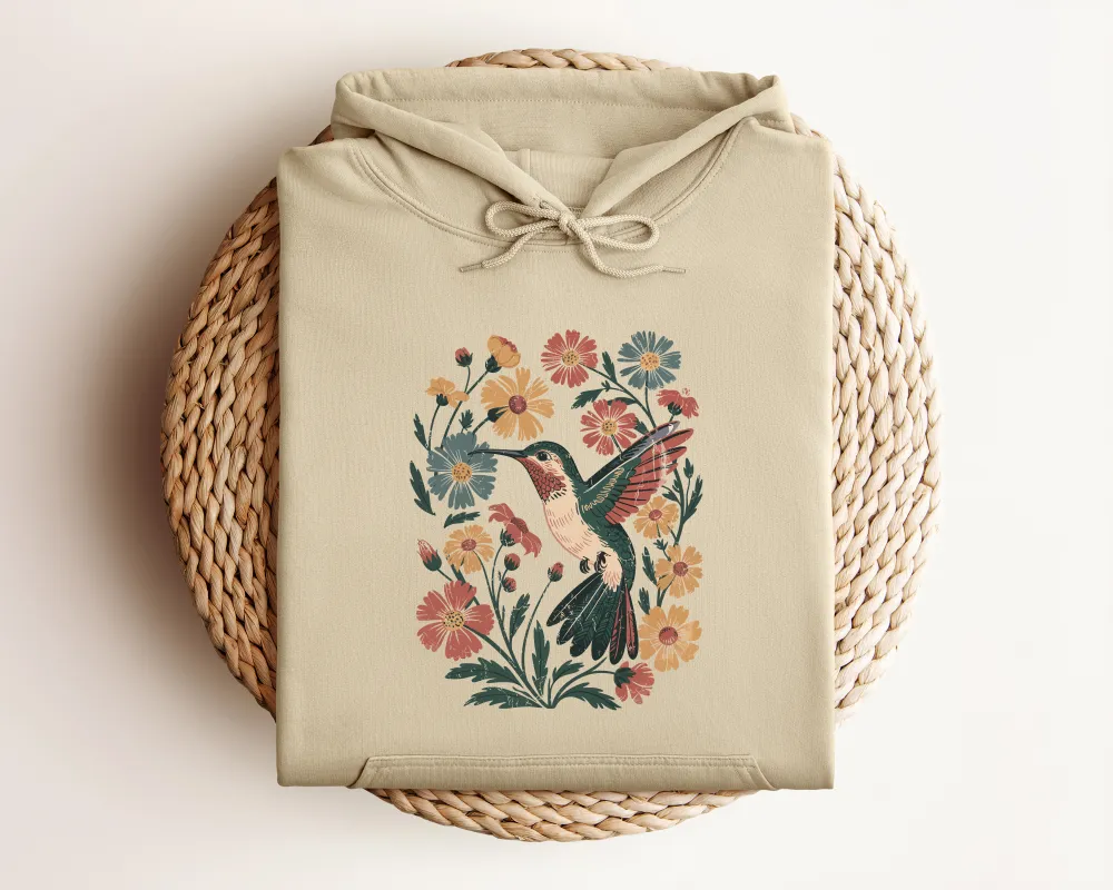 Hummingbird Graphic Pullover Hoodie