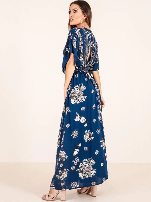 Bohemia Printed Split-side Maxi Dresses
