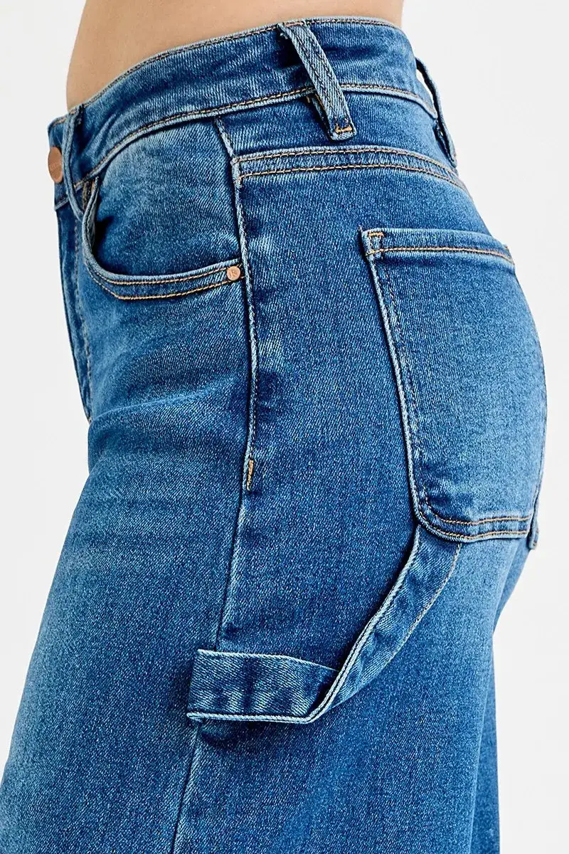 Minimal High Rise Wide Leg Jeans