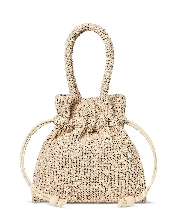 Drawstring Textured Carryall Bag