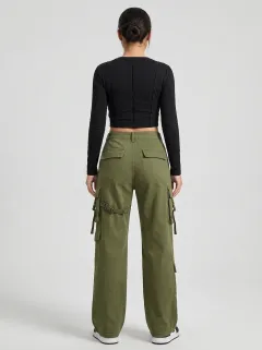 Functional Multi Pocket Shape Women's Multi Pocket Cargo Pants