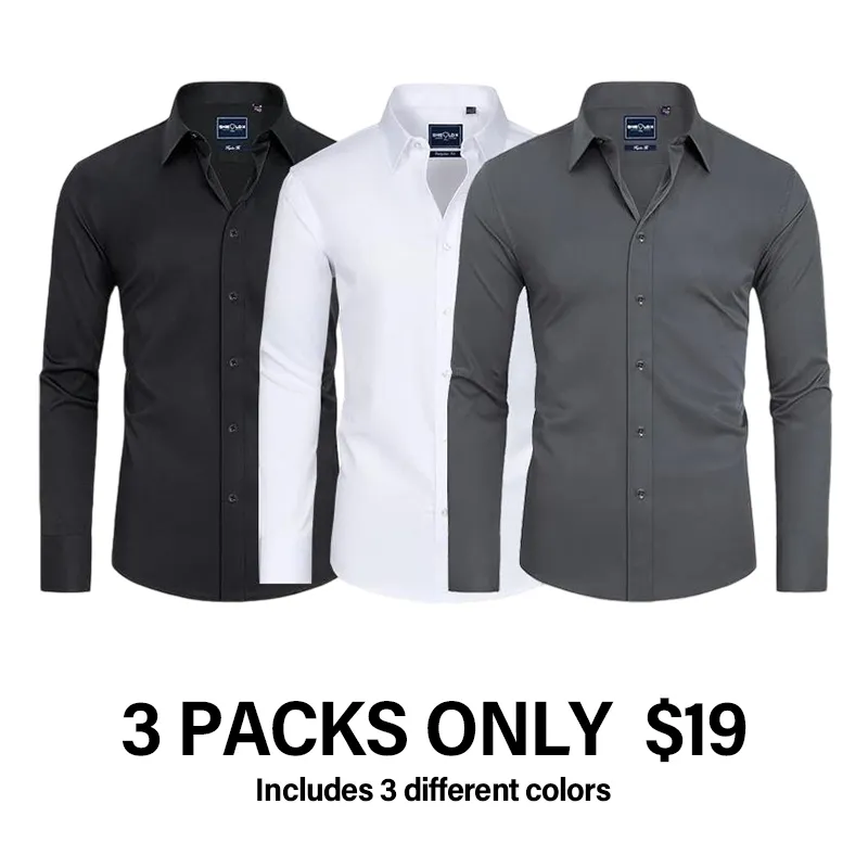 Men's Formal Long-sleeved Button-down Shirt
