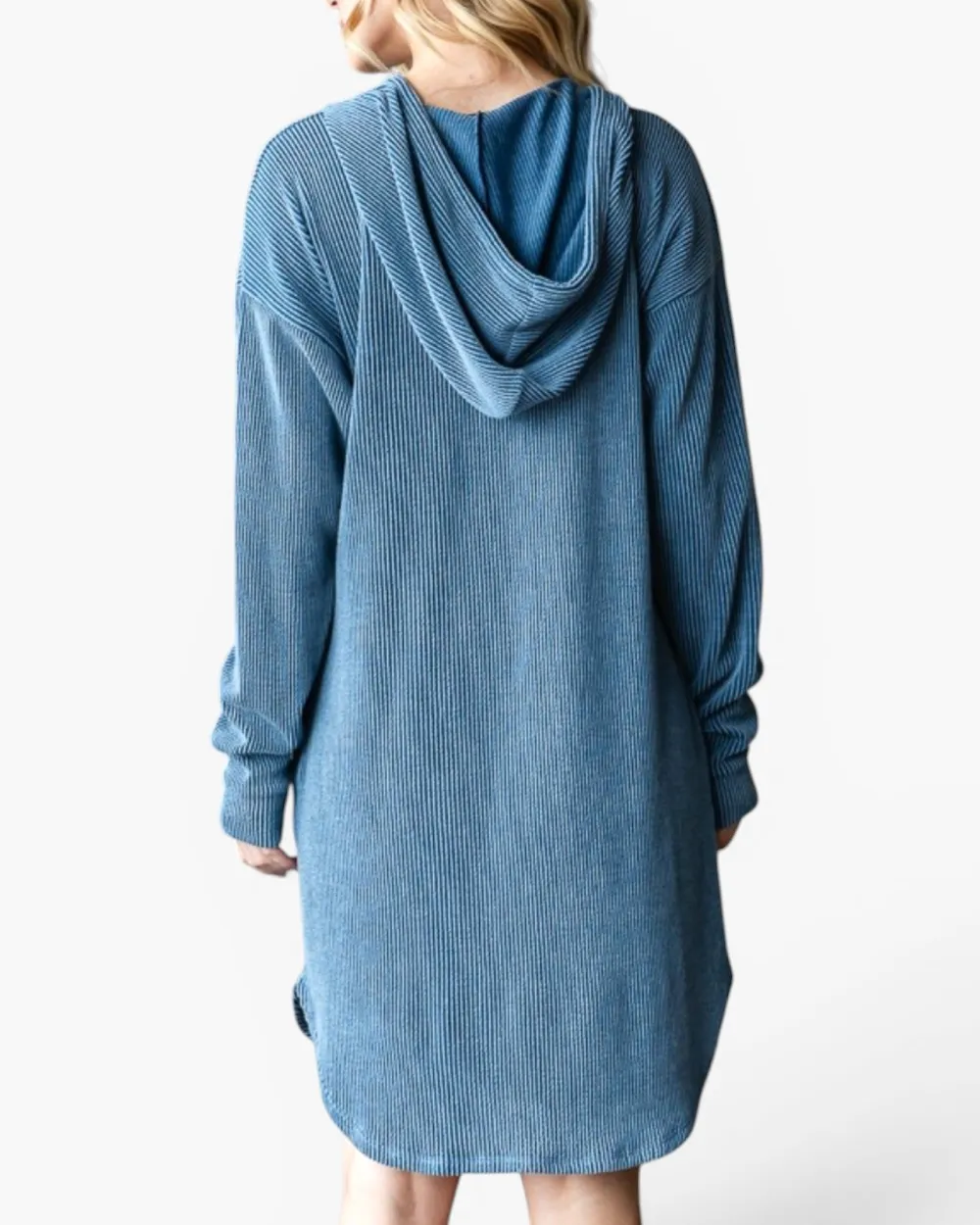 Ribbed Hooded Dress