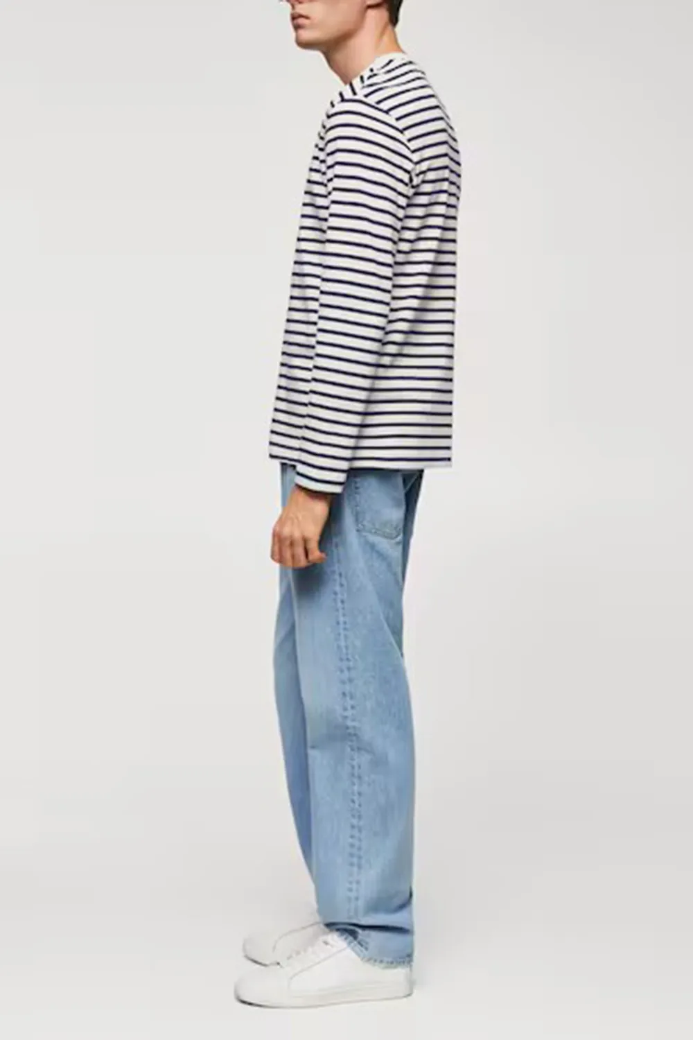 Striped Cotton Long Sleeves T-Shirt
