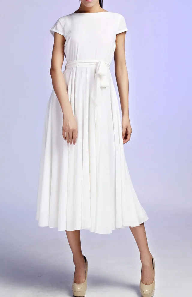 Chiffon A Line Maxi Dress