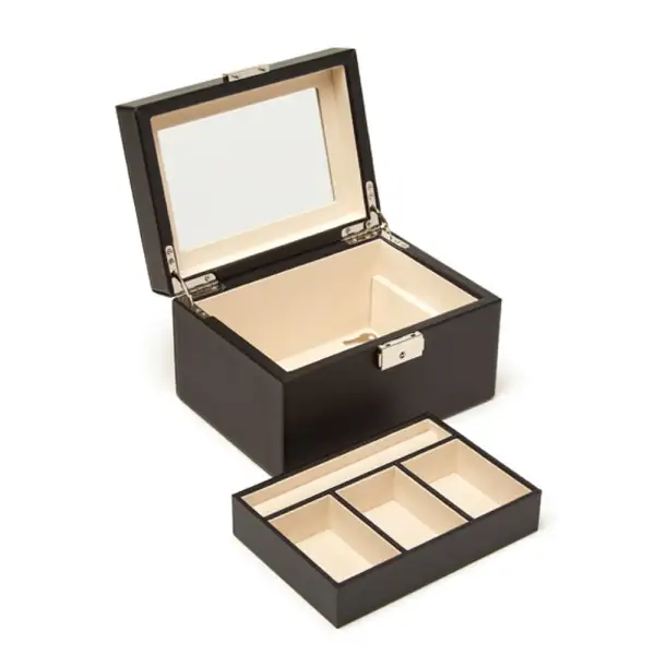Mirror Lid One Tray Jewelry Box