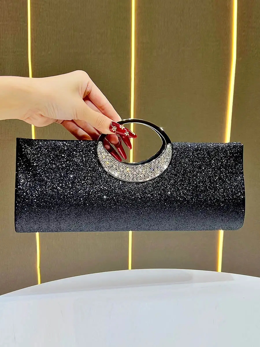 Chain Sequin Rhinestone Clutch Bag