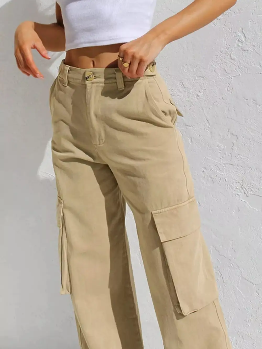 Polished High Waist Wide Leg Denim Jeans