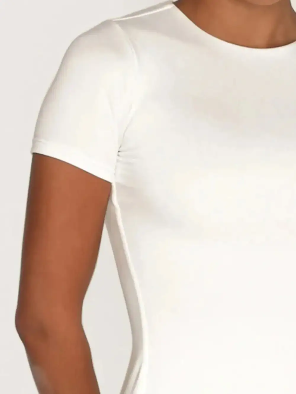 Round Neck Short Sleeve Top Set Swim Cover Up